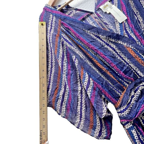 Anthropologie Maeve The Somerset purple women Blue mini 3/4 Dress size 6‎ - Picture 7 of 13